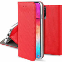 Кожен калъф тефтер и стойка Magnetic FLEXI Book Style за Xiaomi Redmi 12 4G 23053RN02A червен 